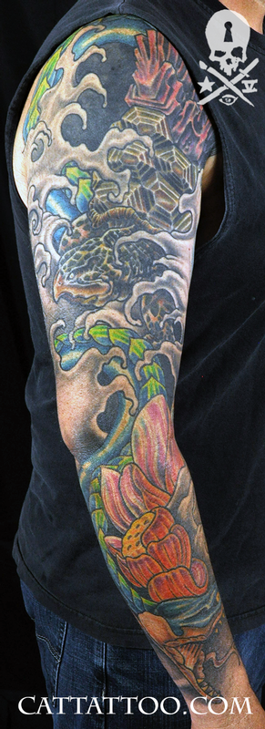 Turtle And Lotus By Terry Mayo Tattoonow